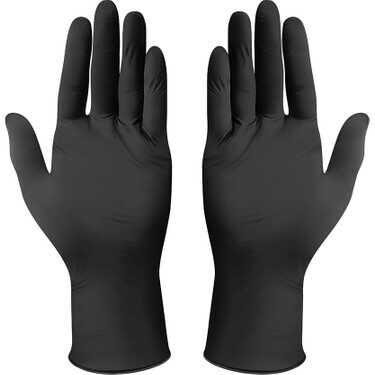 Eldiven Nitril Pudrasız Siyah L 100lü