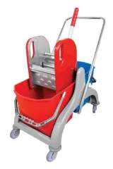 Çift Kovalı Temizlik Seti Çelik Presli